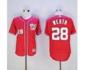 Men Washington Nationals #28 jayson werth Majestic Red Flexbase Authentic Collection Player Jersey