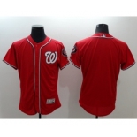 Men Washington Nationals Blank Majestic Red Flexbase Authentic Collection Team Jersey