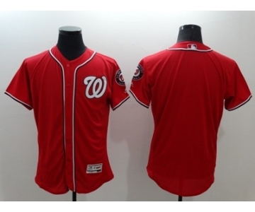 Men Washington Nationals Blank Majestic Red Flexbase Authentic Collection Team Jersey