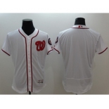 Men Washington Nationals Blank Majestic White Flexbase Authentic Collection Team Jersey