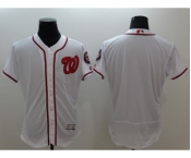 Men Washington Nationals Blank Majestic White Flexbase Authentic Collection Team Jersey