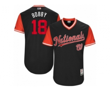 Men's 2017 Little League World Series Nationals #18 Ryan Raburn Bobby Navy Jersey