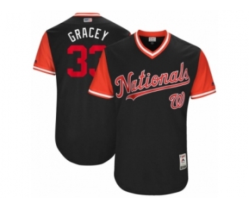 Men's 2017 Little League World Series Nationals #33 Matt Grace Gracey Navy Jersey