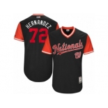 Men's 2017 Little League World Series Nationals Enny Romero #72 Hernandez Navy Jersey