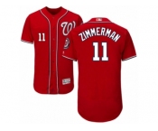 Men's Majestic Washington Nationals #11 Ryan Zimmerman Red Flexbase Authentic Collection MLB Jersey