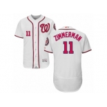 Men's Majestic Washington Nationals #11 Ryan Zimmerman White Flexbase Authentic Collection MLB Jersey