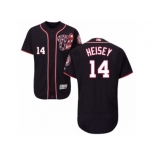 Men's Majestic Washington Nationals #14 Chris Heisey Navy Blue Flexbase Authentic Collection MLB Jersey