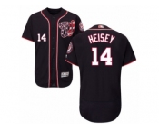 Men's Majestic Washington Nationals #14 Chris Heisey Navy Blue Flexbase Authentic Collection MLB Jersey