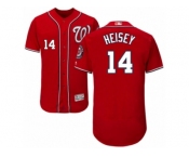 Men's Majestic Washington Nationals #14 Chris Heisey Red Flexbase Authentic Collection MLB Jersey