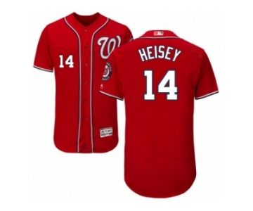 Men's Majestic Washington Nationals #14 Chris Heisey Red Flexbase Authentic Collection MLB Jersey