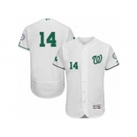 Men's Majestic Washington Nationals #14 Chris Heisey White Celtic Flexbase Authentic Collection MLB Jersey