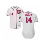 Men's Majestic Washington Nationals #14 Chris Heisey White Flexbase Authentic Collection MLB Jersey