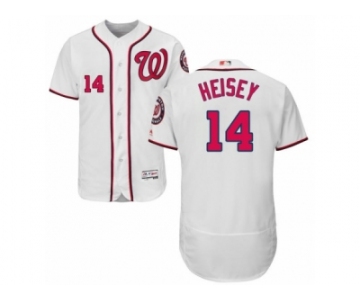 Men's Majestic Washington Nationals #14 Chris Heisey White Flexbase Authentic Collection MLB Jersey