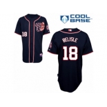 Men's Majestic Washington Nationals #18 Matt Belisle Replica Navy Blue Alternate 2 Cool Base MLB Jersey