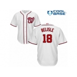 Men's Majestic Washington Nationals #18 Matt Belisle Replica White Home Cool Base MLB Jersey