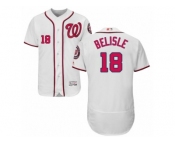 Men's Majestic Washington Nationals #18 Matt Belisle White Flexbase Authentic Collection MLB Jersey