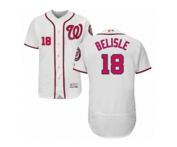 Men's Majestic Washington Nationals #18 Matt Belisle White Flexbase Authentic Collection MLB Jersey