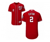 Men's Majestic Washington Nationals #2 Adam Eaton Red Flexbase Authentic Collection MLB Jersey