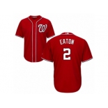 Men's Majestic Washington Nationals #2 Adam Eaton Replica Red Alternate 1 Cool Base MLB Jersey