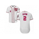 Men's Majestic Washington Nationals #2 Adam Eaton White Flexbase Authentic Collection MLB Jersey