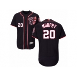 Men's Majestic Washington Nationals #20 Daniel Murphy Navy Blue Flexbase Authentic Collection MLB Jersey