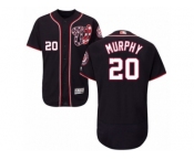 Men's Majestic Washington Nationals #20 Daniel Murphy Navy Blue Flexbase Authentic Collection MLB Jersey