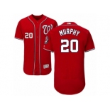 Men's Majestic Washington Nationals #20 Daniel Murphy Red Flexbase Authentic Collection MLB Jersey