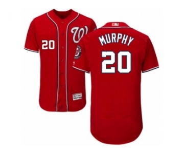 Men's Majestic Washington Nationals #20 Daniel Murphy Red Flexbase Authentic Collection MLB Jersey