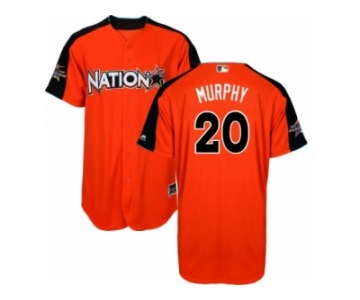 Men's Majestic Washington Nationals #20 Daniel Murphy Replica Orange National League 2017 MLB All-Star MLB Jersey