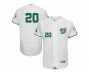 Men's Majestic Washington Nationals #20 Daniel Murphy White Celtic Flexbase Authentic Collection MLB Jersey