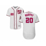 Men's Majestic Washington Nationals #20 Daniel Murphy White Flexbase Authentic Collection MLB Jersey