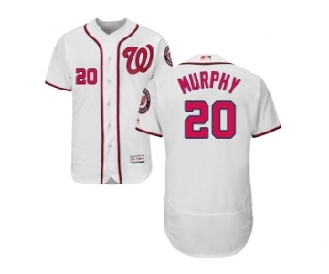 Men's Majestic Washington Nationals #20 Daniel Murphy White Flexbase Authentic Collection MLB Jersey