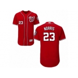 Men's Majestic Washington Nationals #23 Derek Norris Red Flexbase Authentic Collection MLB Jersey