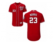 Men's Majestic Washington Nationals #23 Derek Norris Red Flexbase Authentic Collection MLB Jersey