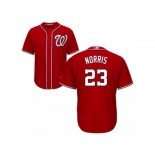 Men's Majestic Washington Nationals #23 Derek Norris Replica Red Alternate 1 Cool Base MLB Jersey