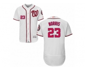 Men's Majestic Washington Nationals #23 Derek Norris White Flexbase Authentic Collection MLB Jersey