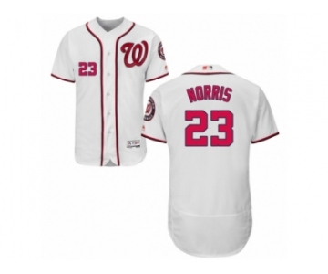 Men's Majestic Washington Nationals #23 Derek Norris White Flexbase Authentic Collection MLB Jersey