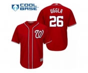 Men's Majestic Washington Nationals #26 Dan Uggla Replica Red Alternate 1 Cool Base MLB Jersey