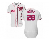 Men's Majestic Washington Nationals #28 Jayson Werth White Flexbase Authentic Collection MLB Jersey