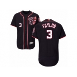 Men's Majestic Washington Nationals #3 Michael Taylor Navy Blue Flexbase Authentic Collection MLB Jersey