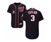 Men's Majestic Washington Nationals #3 Michael Taylor Navy Blue Flexbase Authentic Collection MLB Jersey