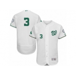 Men's Majestic Washington Nationals #3 Michael Taylor White Celtic Flexbase Authentic Collection MLB Jersey