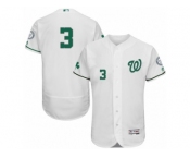 Men's Majestic Washington Nationals #3 Michael Taylor White Celtic Flexbase Authentic Collection MLB Jersey