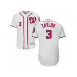 Men's Majestic Washington Nationals #3 Michael Taylor White Flexbase Authentic Collection MLB Jersey