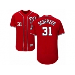 Men's Majestic Washington Nationals #31 Max Scherzer Red Flexbase Authentic Collection MLB Jersey