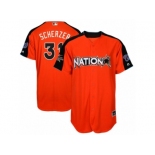 Men's Majestic Washington Nationals #31 Max Scherzer Replica Orange National League 2017 MLB All-Star MLB Jersey