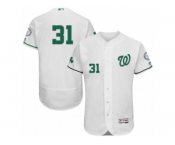 Men's Majestic Washington Nationals #31 Max Scherzer White Celtic Flexbase Authentic Collection MLB Jersey