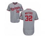 Men's Majestic Washington Nationals #32 Matt Wieters Grey Flexbase Authentic Collection MLB Jersey