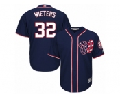 Men's Majestic Washington Nationals #32 Matt Wieters Replica Navy Blue Alternate 2 Cool Base MLB Jersey