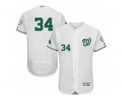 Men's Majestic Washington Nationals #34 Bryce Harper White Celtic Flexbase Authentic Collection MLB Jersey